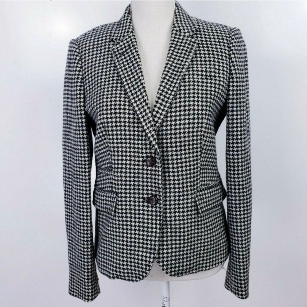 J. Crew Schoolboy Wool Houndtooth Blazer Sz 8